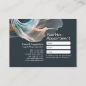 エアー飛んでいるヨガインストラクターピラティスフィットネス 予約カード (裏面)