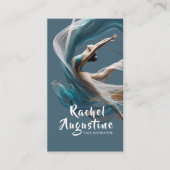 エアー飛んでいるヨガインストラクターピラティスフィットネス 予約カード (正面)