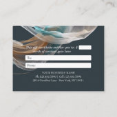 エアー飛んでいるヨガインストラクターピラティスフィットネス 割引カード (裏面)