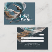 エアー飛んでいるヨガインストラクターピラティスフィットネス 割引カード (正面/裏面)