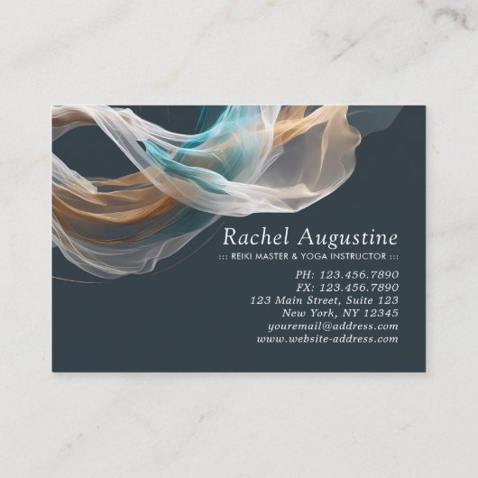 エアー飛んでいるヨガインストラクターピラティスフィットネス 割引カード (裏面)