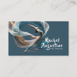 エアー飛んでいるヨガインストラクターピラティスフィットネス 名刺