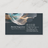 エアー飛んでいるヨガインストラクターピラティスフィットネス 名刺 (裏面)