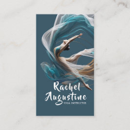 エアー飛んでいるヨガインストラクターピラティスフィットネス 名刺