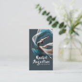 エアー飛んでいるヨガインストラクターピラティスフィットネス 名刺 (スタンド正面)