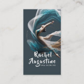 エアー飛んでいるヨガインストラクターピラティスフィットネス 名刺 (正面)