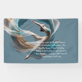 エアー飛んでいるヨガインストラクターピラティスフィットネス 横断幕 (横)