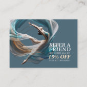 エアー飛んでいるヨガインストラクターピラティスフィットネス 紹介カード (正面)