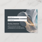 エアー飛んでいるヨガインストラクターピラティスフィットネス 紹介カード (裏面)