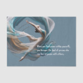 エアー飛んでいるヨガインストラクターピラティスフィットネス 薄葉紙 (正面)