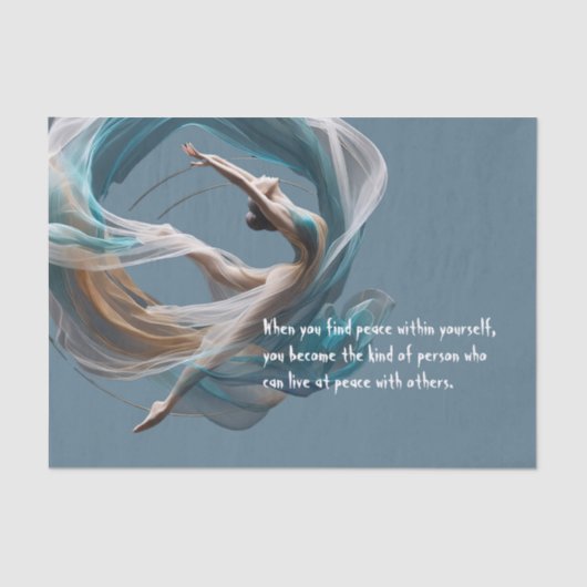 エアー飛んでいるヨガインストラクターピラティスフィットネス 薄葉紙 (正面)