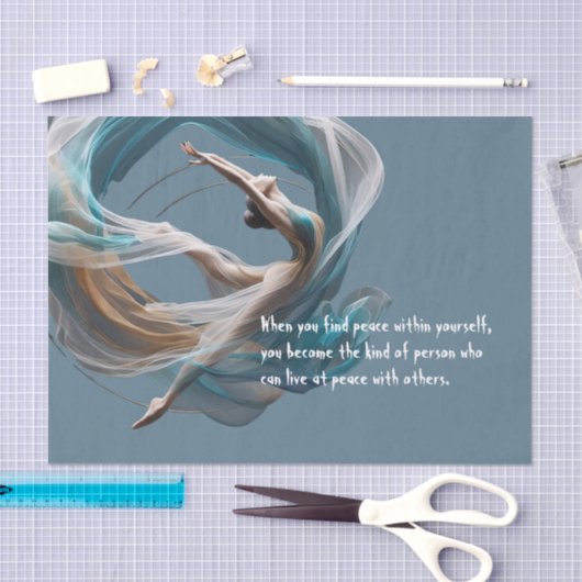 エアー飛んでいるヨガインストラクターピラティスフィットネス 薄葉紙 (クラフト)