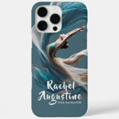 エアー飛んでいるヨガインストラクターピラティスフィットネス Case-Mate iPhoneケース (裏面)