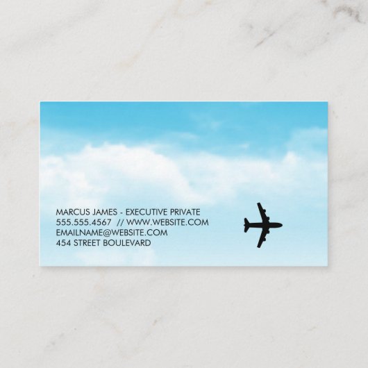 エアー飛行機インザスカイ 名刺 (裏面)