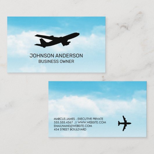 エアー飛行機インザスカイ 名刺 (正面/裏面)