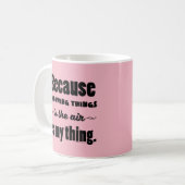 エア砲丸投げ円盤投げの投げ槍のハンマーのギフト コーヒーマグカップ (正面左)