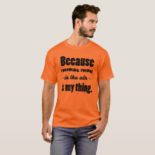 エア砲丸投げ円盤投げの投げ槍のハンマーのワイシャツ Tシャツ
