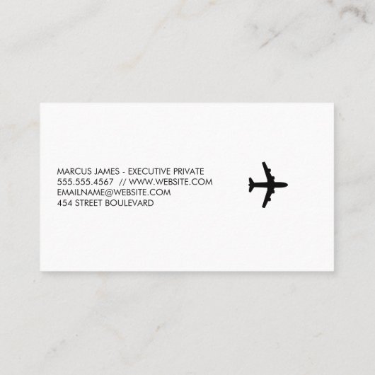 エア飛行機ロゴ | 旅行 名刺 (裏面)