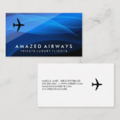 エア飛行機ロゴ | 旅行 名刺 (正面/裏面)