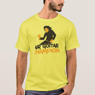 エア・ギターのチャンピオンのデザイン Tシャツ
