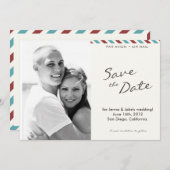 エア メール フォト セーブ ザ デート アナウンスメント（004） セーブザデート (正面/裏面)