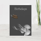 エイおもしろいジングオーバーザヒル誕生日 カード (正面)