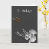 エイおもしろいジングオーバーザヒル誕生日 カード (黄色い花)