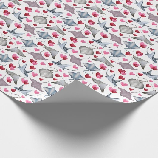 エイのバレンタイン包装紙 ラッピングペーパー (角)
