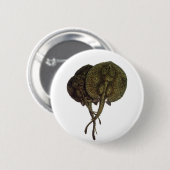 エイの仲間 エイ, 古典的な海洋生物 動物 缶バッジ (正面&裏面)