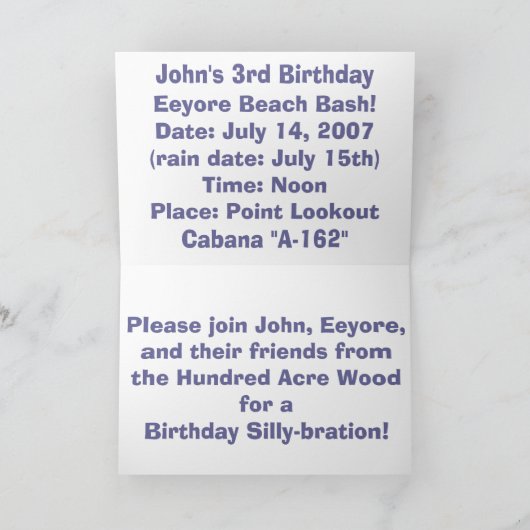 エイオーレカード 招待状 (内部)