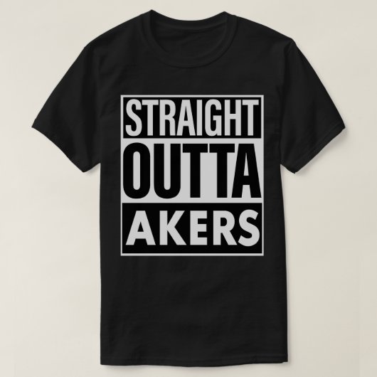 エイカーズネームストレートアウトタエイカーズ Tシャツ (デザイン正面)