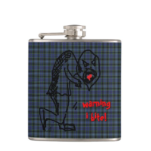 エイガー警告ズIバイト フラスク (正面)