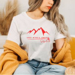 エイガー、モーンチ、ジュンフラウ三部作。スイスアルプス Tシャツ