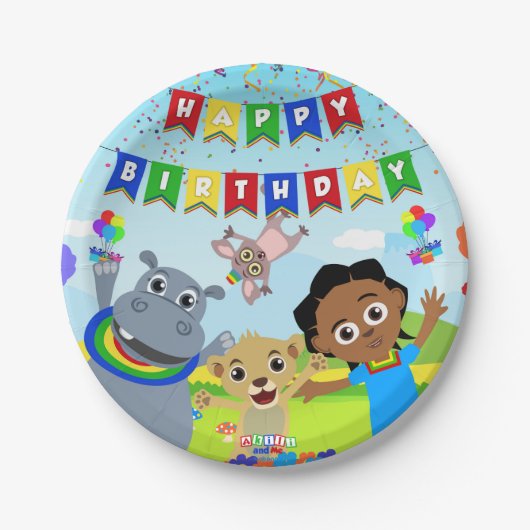 エイキリ&フレンズ紙プレート2 ペーパープレート (正面)