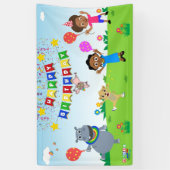 エイキリ&フレンズ誕生日ビニールバナー2 横断幕 (縦)