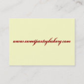 エイコーン・スクワッシュのカップケーキの名刺 名刺 (裏面)