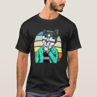 エイジェントプライド サングラス 非性愛 フラッグ 猫 LGBT アセクシャル Tシャツ