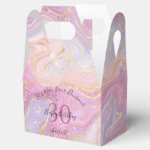 エイジおもしろいピンク金ゴールドグリッターアゲイト フェイバーボックス (オープン)