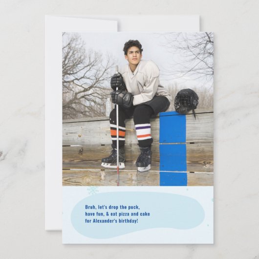 エイジアイスホッケーオールスターウィンガー誕生日パーティー 招待状 (裏面)