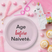 エイジウィーンナイヴェートインピンク紙プレート ペーパープレート (パーティー)