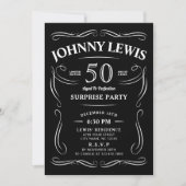 エイジウイスキーをテーマにした50歳の誕生日 招待状 (正面)