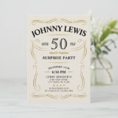 エイジウイスキーをテーマにした50歳の誕生日 招待状 (スタンド正面)