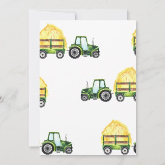 エイジキッズトラクター誕生日招待状 招待状 (裏面)