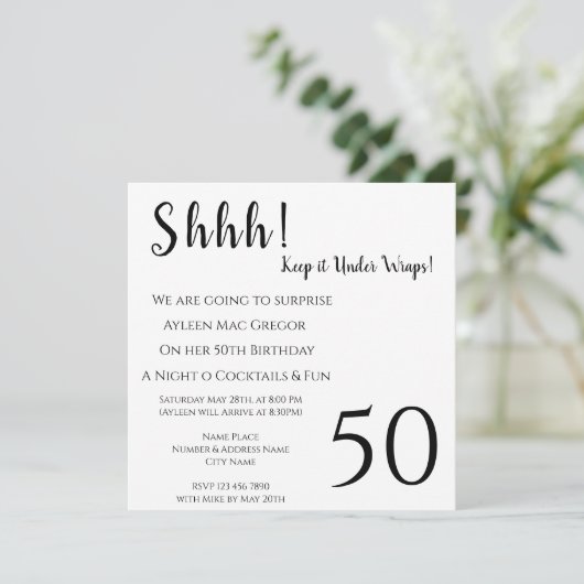 エイジサプライズ誕生日招待状 招待状 (スタンド正面)