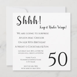 エイジサプライズ誕生日招待状 招待状