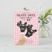 エイジジンガムピンクディスコローラスケート誕生日 招待状 (スタンド正面)