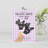 エイジジンガム薄紫ディスコローラスケート誕生日 招待状 (スタンド正面)