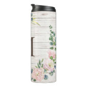 エイジドウッドモノグラムバラアジサイ&ユーカリ タンブラー (回転右)