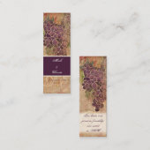 エイジドグレープブドウ畑結婚式招待状 スキニー名刺 (正面/裏面)