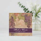 エイジドグレープブドウ畑結婚式招待状 招待状 (スタンド正面)